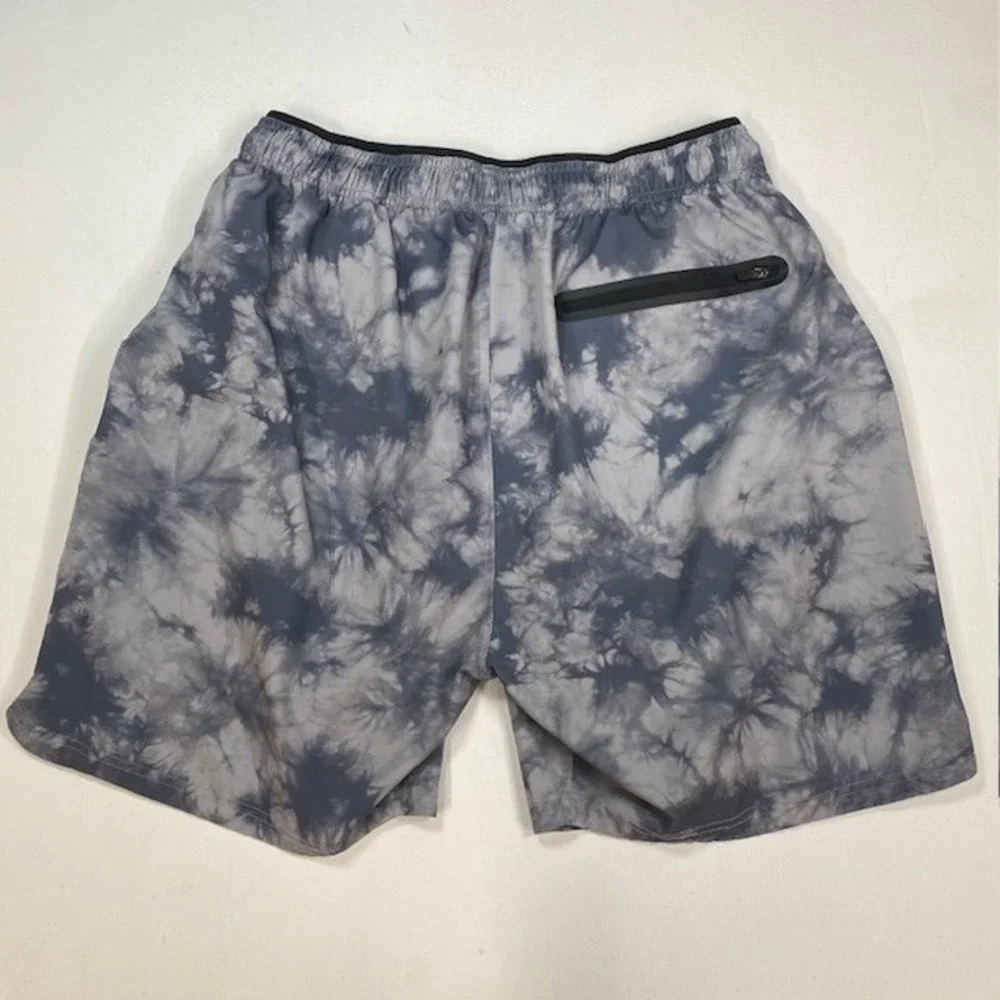 BYLT Premium Basics Active Shorts Mens XXL Grey‎ Tie Dye Lined Athletic Pockets